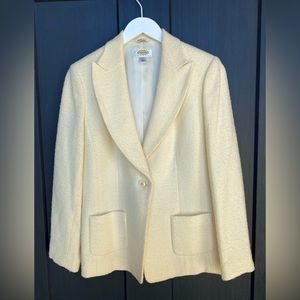 Talbots Ivory Cream Wool Blend Blazer Size 8P